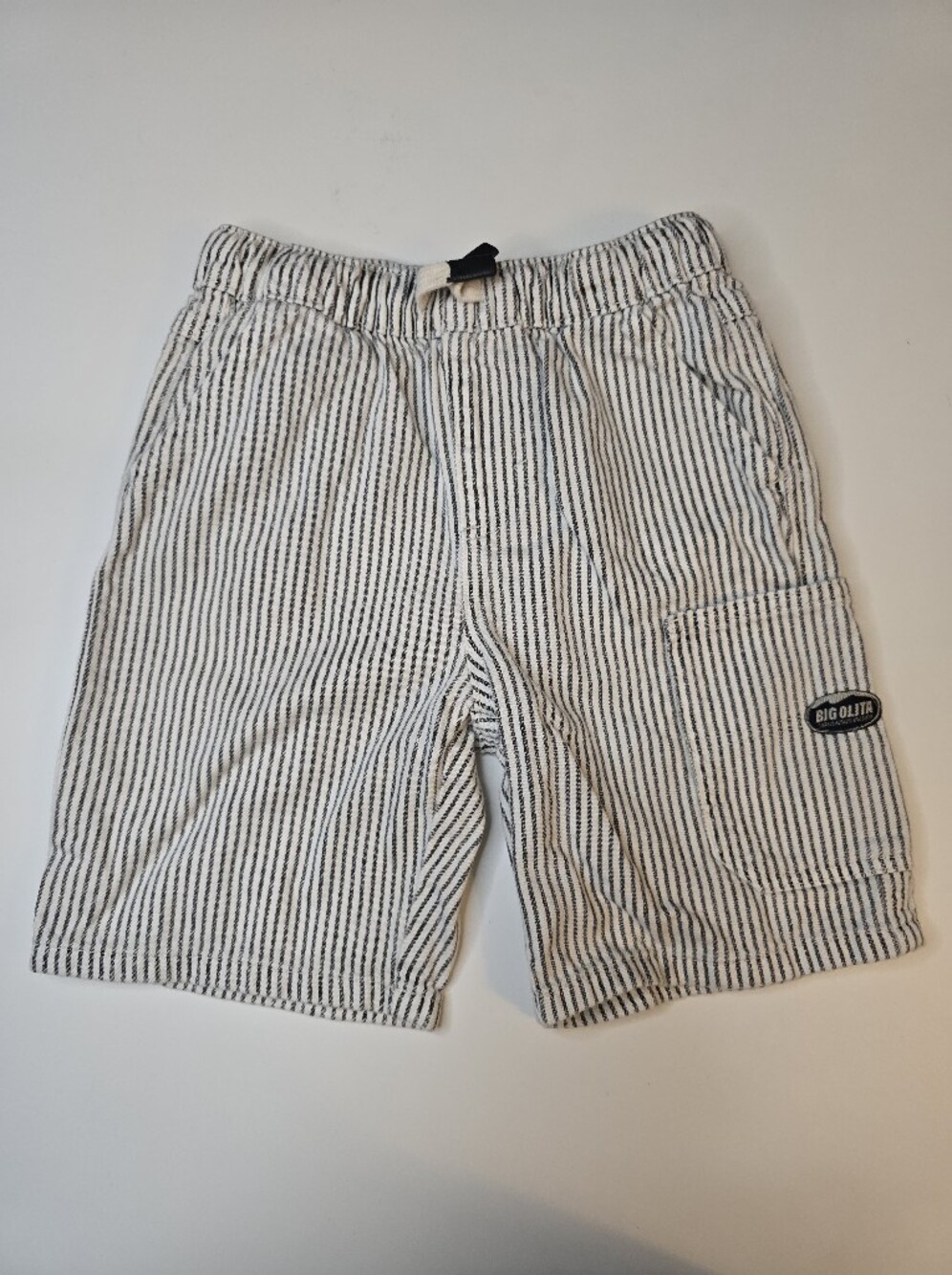 Zara Striped Cream and Black Shorts